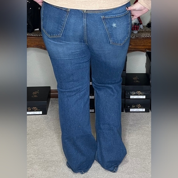 Grace And Emma Jeans Plus Size 18 Distressed Jeans Midrise Curvy NWT - Picture 2 of 9